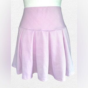 Rue 21 Women's Pink Pleated Mini Skirt Sz L Solid Skirt High Waisted A-line